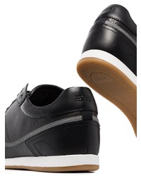 schwarze Leder niedrige Sneakers von BOSS