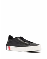 schwarze Leder niedrige Sneakers von Moncler