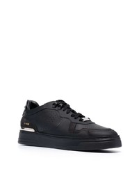 schwarze Leder niedrige Sneakers von Philipp Plein