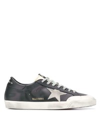 schwarze Leder niedrige Sneakers von Golden Goose