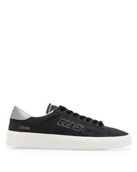 schwarze Leder niedrige Sneakers von Golden Goose