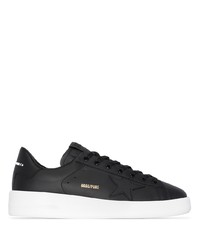 schwarze Leder niedrige Sneakers von Golden Goose