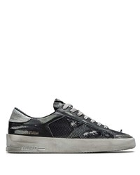 schwarze Leder niedrige Sneakers von Golden Goose