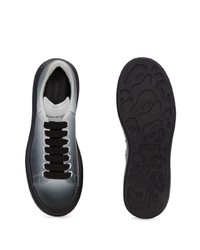 schwarze Leder niedrige Sneakers von Alexander McQueen