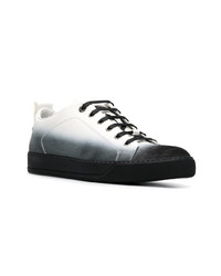 schwarze Leder niedrige Sneakers von Lanvin