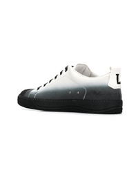 schwarze Leder niedrige Sneakers von Lanvin