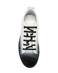 schwarze Leder niedrige Sneakers von Lanvin