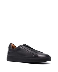 schwarze Leder niedrige Sneakers von Doucal's