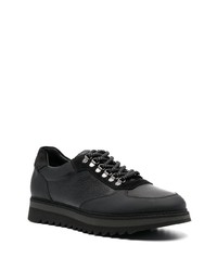 schwarze Leder niedrige Sneakers von Barrett