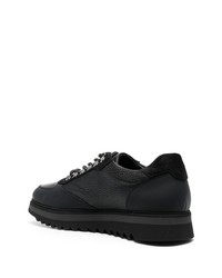 schwarze Leder niedrige Sneakers von Barrett