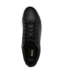 schwarze Leder niedrige Sneakers von Mallet