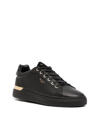 schwarze Leder niedrige Sneakers von Mallet