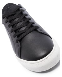 schwarze Leder niedrige Sneakers von Mallet