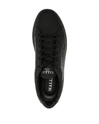 schwarze Leder niedrige Sneakers von Mallet