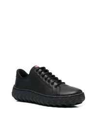 schwarze Leder niedrige Sneakers von Camper