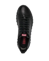 schwarze Leder niedrige Sneakers von Camper