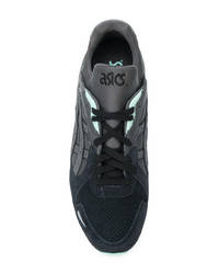 schwarze Leder niedrige Sneakers von Asics