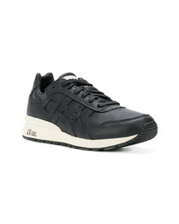 schwarze Leder niedrige Sneakers von Asics