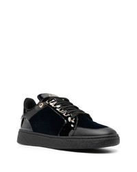 schwarze Leder niedrige Sneakers von Giuseppe Zanotti