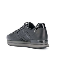 schwarze Leder niedrige Sneakers von Hogan