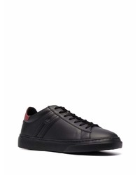 schwarze Leder niedrige Sneakers von Hogan