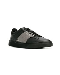 schwarze Leder niedrige Sneakers von Hogan