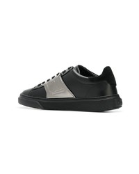 schwarze Leder niedrige Sneakers von Hogan