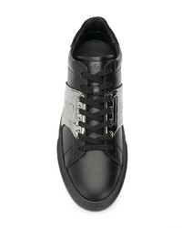 schwarze Leder niedrige Sneakers von Hogan