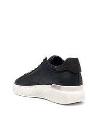 schwarze Leder niedrige Sneakers von Hogan