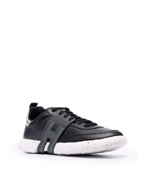 schwarze Leder niedrige Sneakers von Hogan