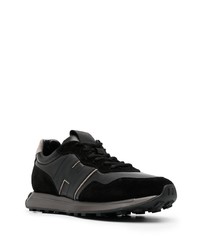 schwarze Leder niedrige Sneakers von Hogan