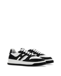 schwarze Leder niedrige Sneakers von Hogan