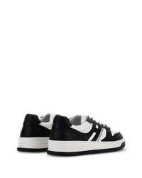 schwarze Leder niedrige Sneakers von Hogan