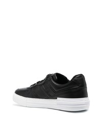 schwarze Leder niedrige Sneakers von Hogan