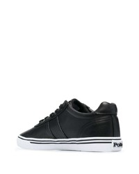 schwarze Leder niedrige Sneakers von Polo Ralph Lauren