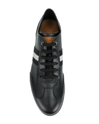 schwarze Leder niedrige Sneakers von Bally