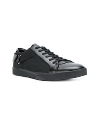 schwarze Leder niedrige Sneakers von Calvin Klein 205W39nyc