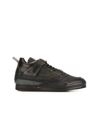 schwarze Leder niedrige Sneakers von Hender Scheme