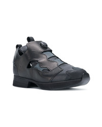 schwarze Leder niedrige Sneakers von Hender Scheme