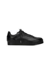 schwarze Leder niedrige Sneakers von Hender Scheme