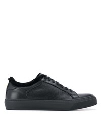 schwarze Leder niedrige Sneakers von Henderson Baracco