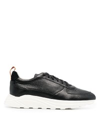 schwarze Leder niedrige Sneakers von Henderson Baracco