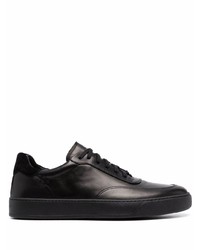 schwarze Leder niedrige Sneakers von Henderson Baracco