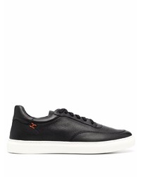 schwarze Leder niedrige Sneakers von Henderson Baracco