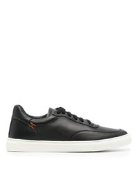 schwarze Leder niedrige Sneakers von Henderson Baracco