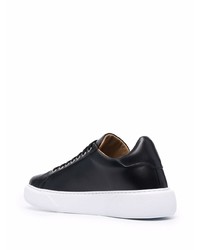 schwarze Leder niedrige Sneakers von Philipp Plein