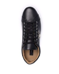 schwarze Leder niedrige Sneakers von Philipp Plein