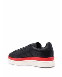 schwarze Leder niedrige Sneakers von Y-3