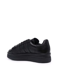 schwarze Leder niedrige Sneakers von Y-3