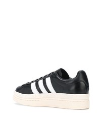 schwarze Leder niedrige Sneakers von Y-3